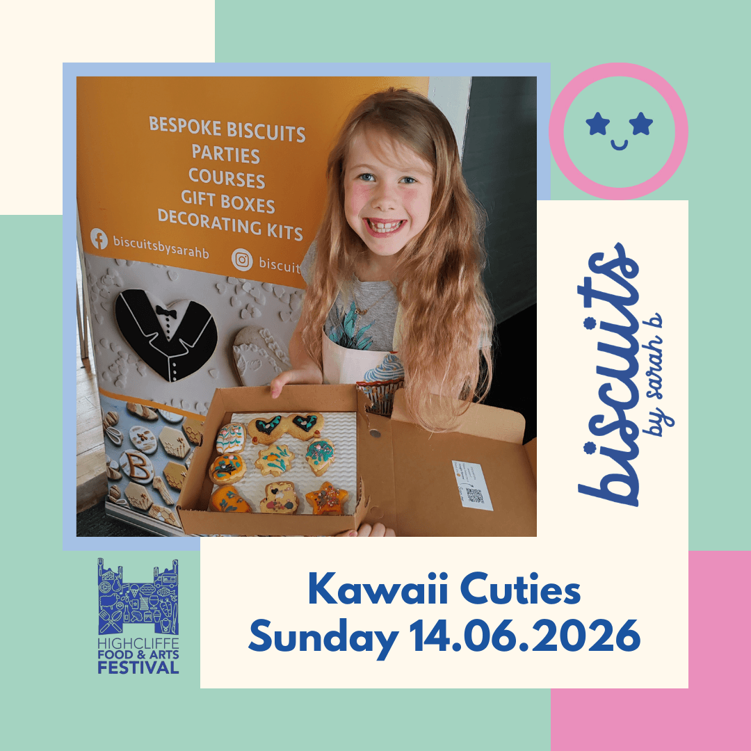 Highcliffe Food & Arts Festival Sunday biscuit decorating kawaii cuties