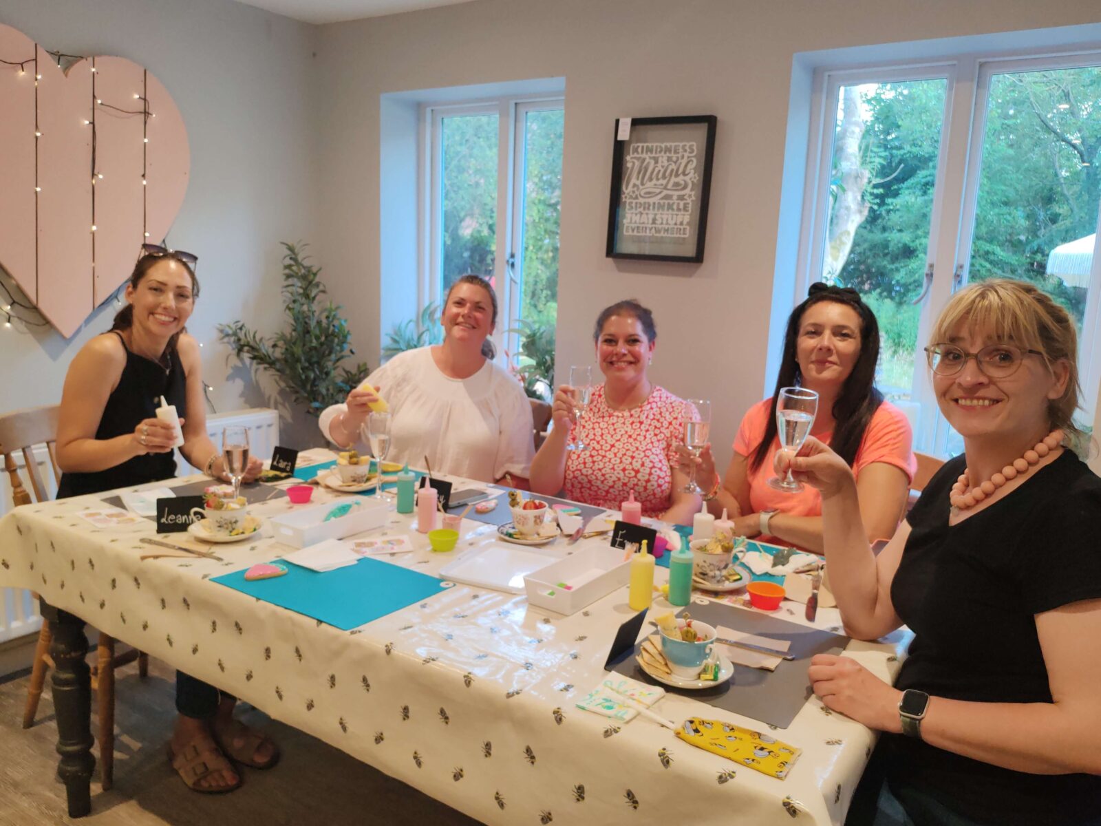 adult biscuit decorating with fizz and food at Little Pickle