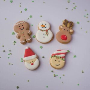 Christmas Characters Mini Royal Iced Biscuits