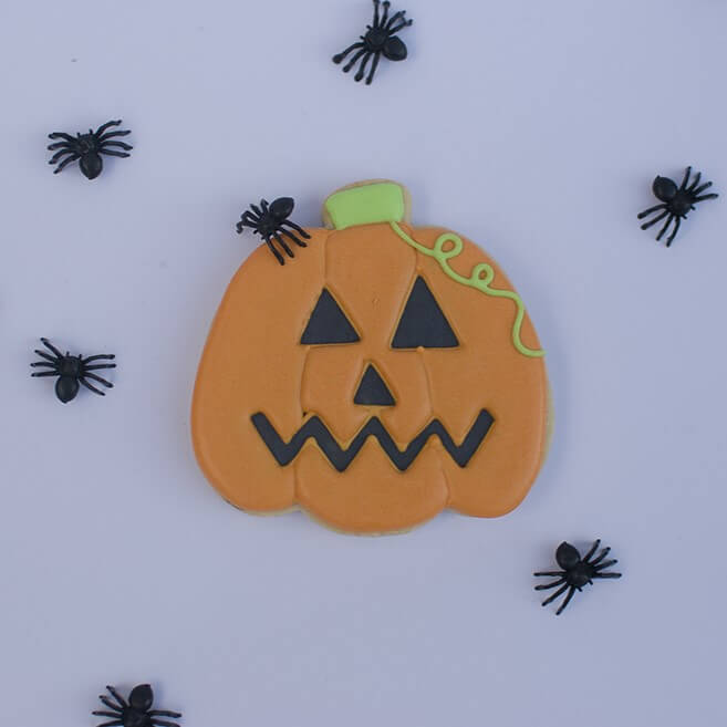 Spooky carved Pumpkin biscuit