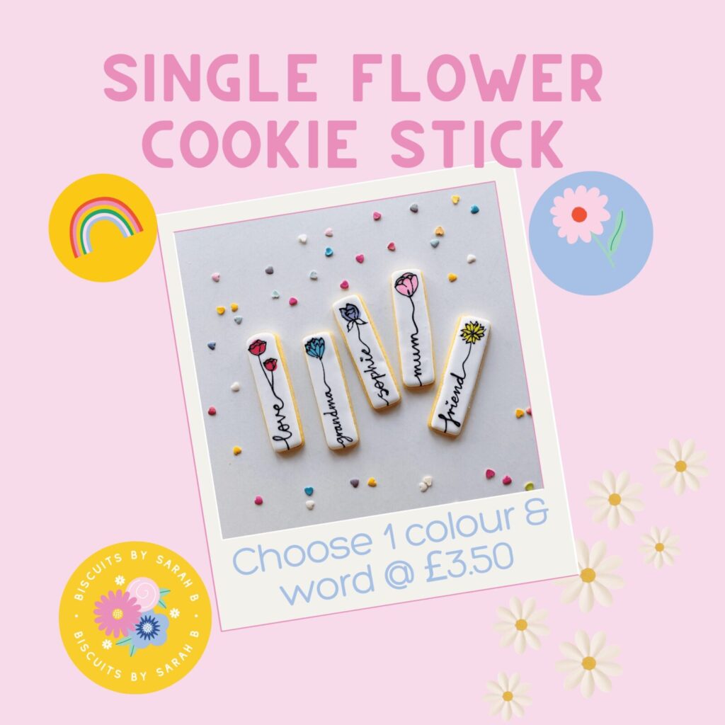 flower cookie stick single biscuit Mother's Day