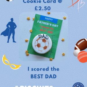 Father's Day Football Cookie Card biscuit
