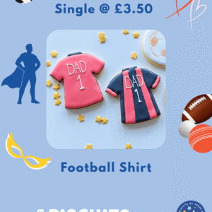 Father's Day Football Shirt personalised Biscuit