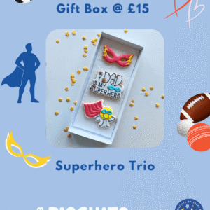 Father's Day Superhero Gift Box of 3 biscuits